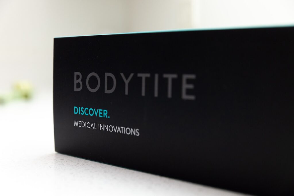 A close-up of the BodyTite device in a box, reflecting non-invasive body contouring treatments in Dallas.
